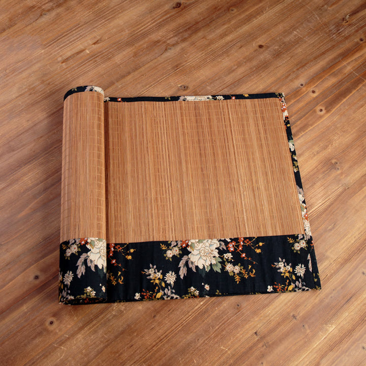 Tapete para taza de bambú con Buddha Stones , posavasos para taza de té, tapete para té de Kung Fu, Vintage, peonía, flor