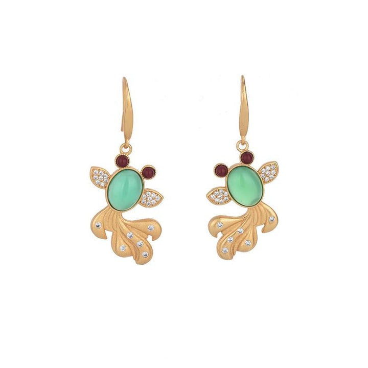 Pendientes FengShui Jade Koi Fortune