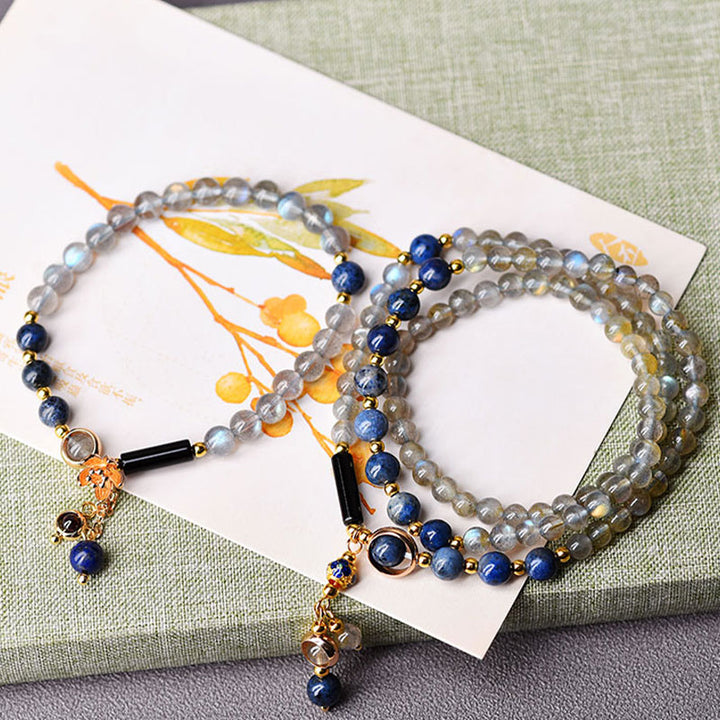 Pulsera Positiva Curativa Calma Lazurita Piedra Lunar
