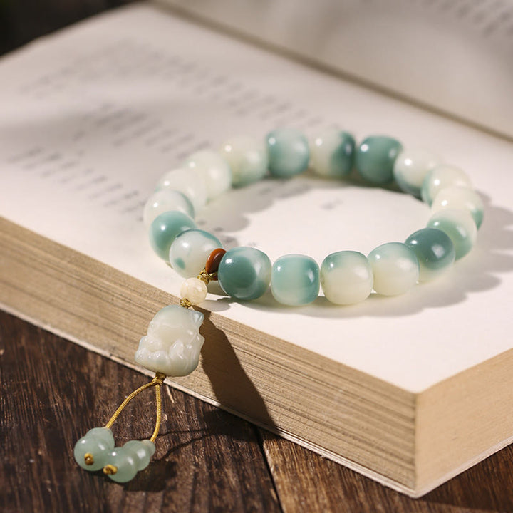 Pulsera de la paz con Buddha Stones, semillas de Bodhi, zorro de nueve colas, garra de gato, piña y garra - Zorro de Nueve Colas (Zorro de Nueve Colas de color aleatorio - Circunferencia de muñeca: 16-17 cm) - image 1