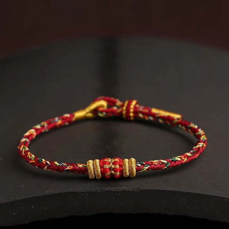 Pulsera trenzada de la suerte con nudo King Kong y cuerda colorida hecha a mano con Buddha Stones - image 2