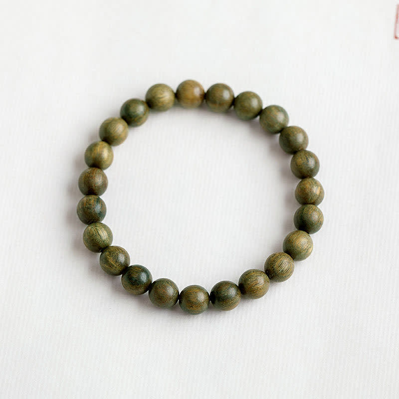 Pulsera de curación calmante de sándalo verde tibetano