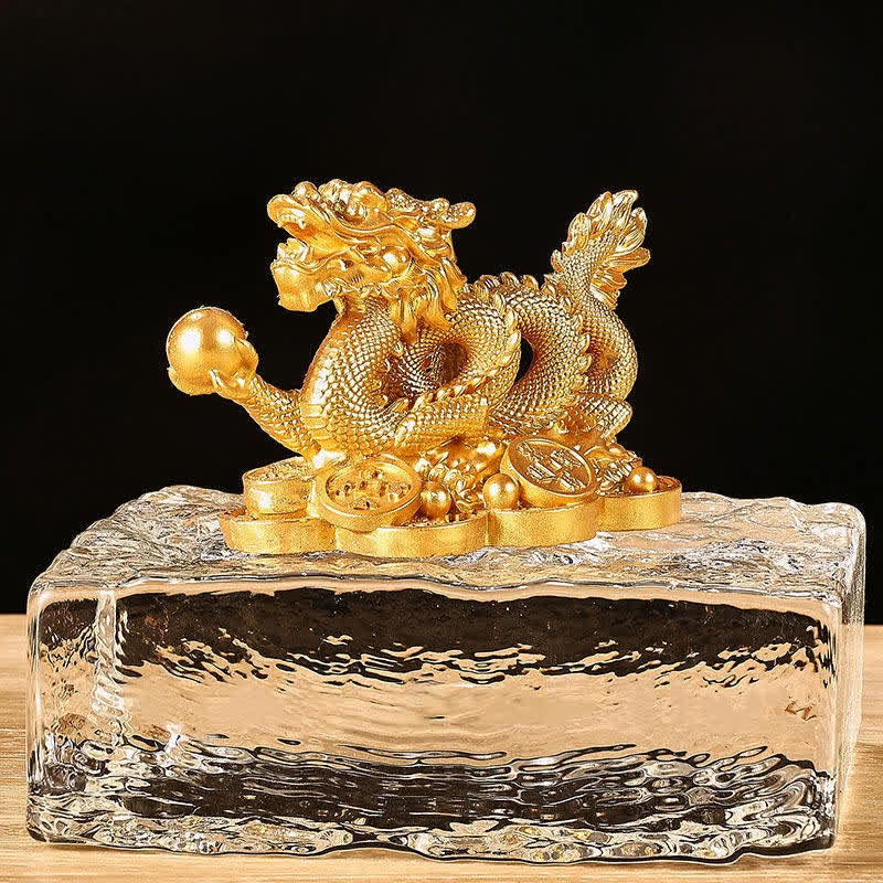 Buddha Stones Feng Shui Dragón Moneda de Cobre Riqueza Éxito Suerte Decoración - image 1