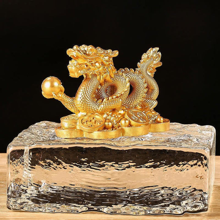 Buddha Stones Feng Shui Dragón Moneda de Cobre Riqueza Éxito Suerte Decoración - image 1