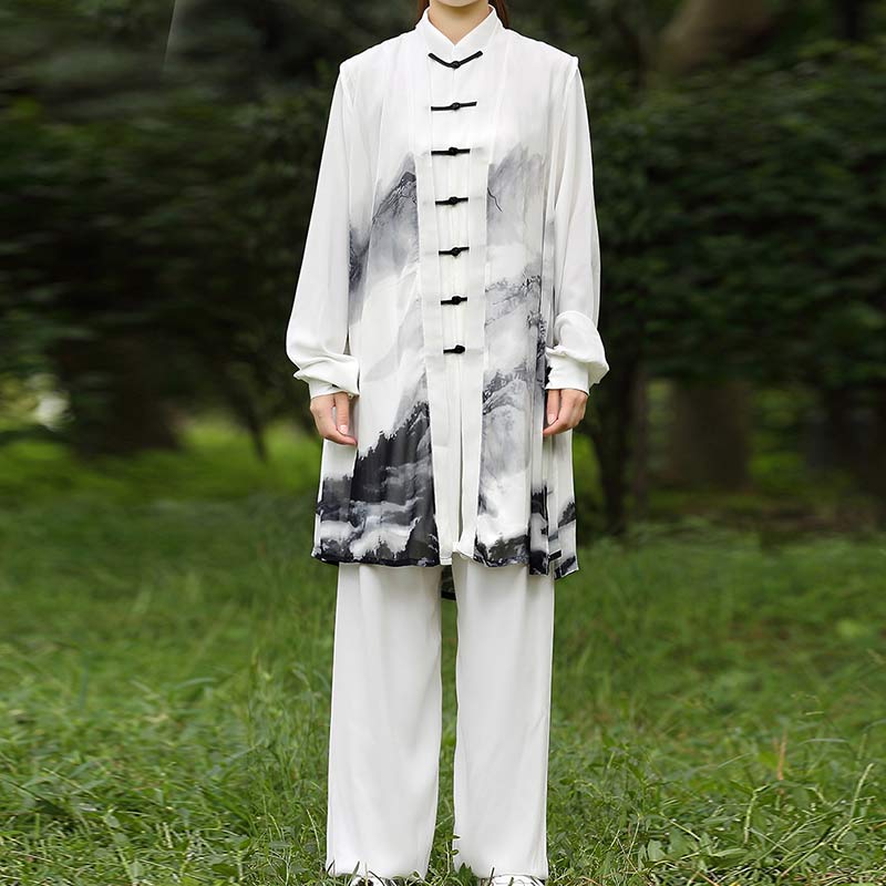 Conjunto de ropa Unisex para práctica de Tai Chi Qigong, pintura de tinta, meditación, oración espiritual, Zen, 3 uds. - image 7