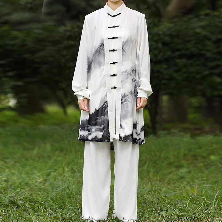 Conjunto de ropa Unisex para práctica de Tai Chi Qigong, pintura de tinta, meditación, oración espiritual, Zen, 3 uds. - image 7