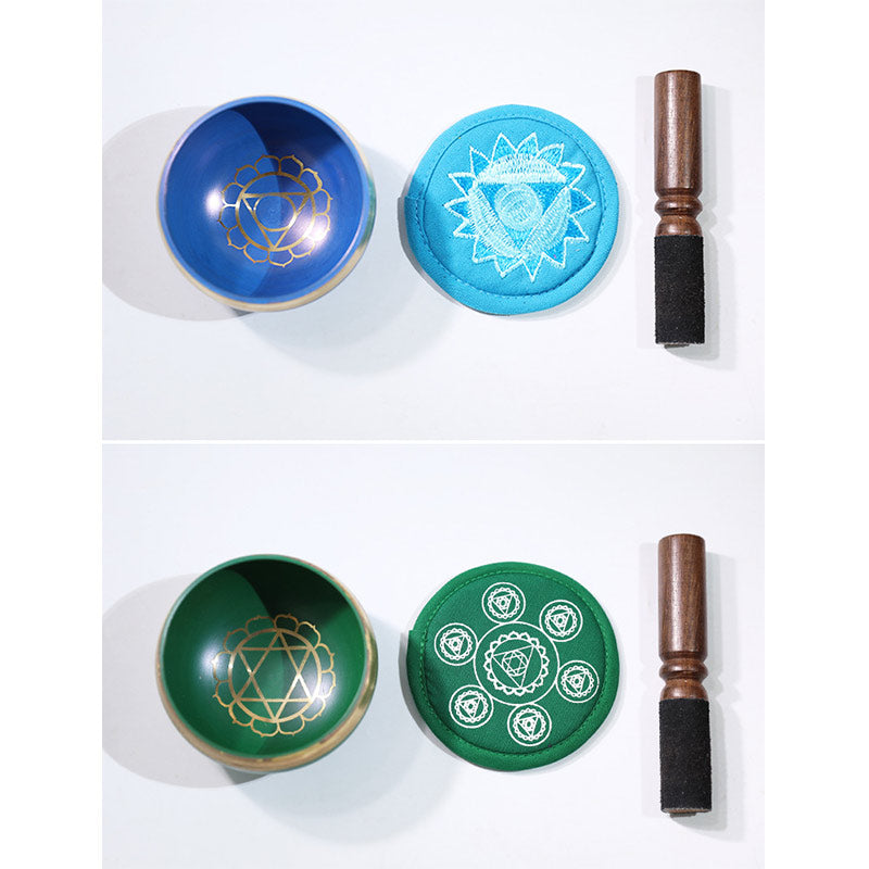 Cuenco con sonido tibetano de Buddha Stones hecho a mano para curación de chakras y meditación de atención plena, juego de cuencos para cantar