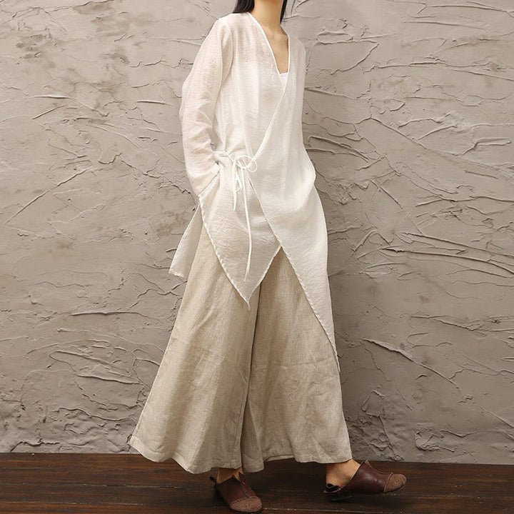 Buddha Stones Blanco Simple Patrón Beige Meditación Espiritual Zen Práctica Ropa de Yoga Ropa de Mujer