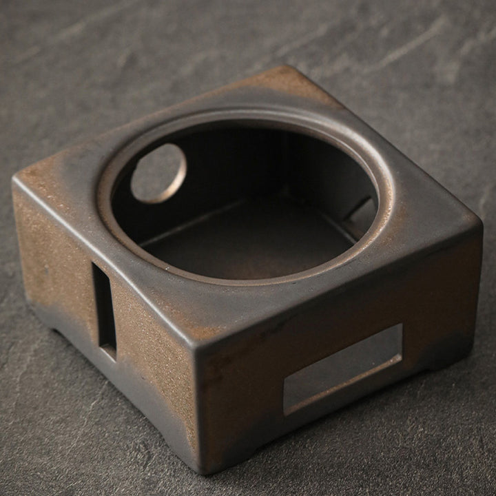 Tetera de kungfú de cerámica de té chino Gongfu marrón Retro de Buddha Stones 700ml con Base