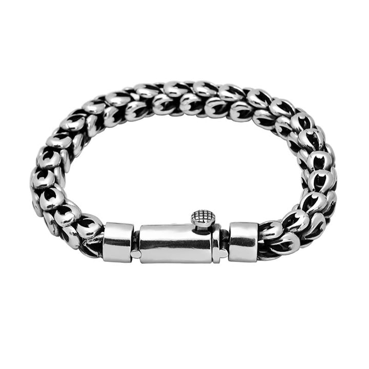 Pulsera de fuerza de éxito con patrón de escala de dragón retro de Buddha Stones
