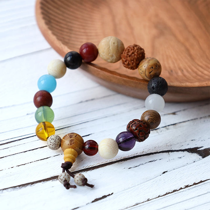 Paquete de regalo de paz para meditación tibetana con Buddha Stones