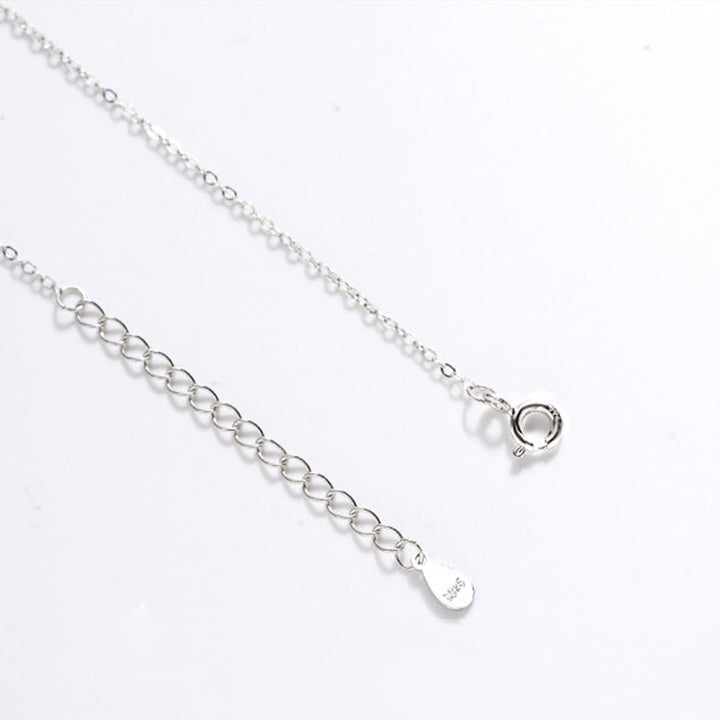 Colgante de plata de ley 925 con Buddha Stones y ágata blanca con el símbolo de la suerte y la felicidad