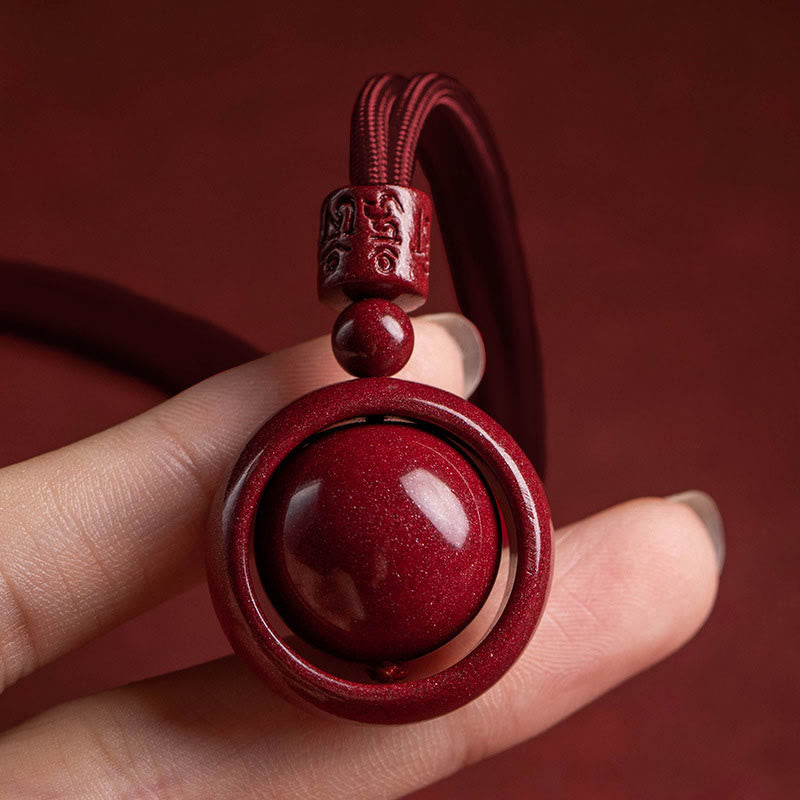 Buddha Stones cinabrio Om Mani Padme Hum PiXiu bendición collar de cuentas de la suerte colgante - image 9
