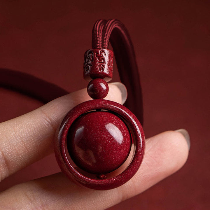Buddha Stones cinabrio Om Mani Padme Hum PiXiu bendición collar de cuentas de la suerte colgante - image 9