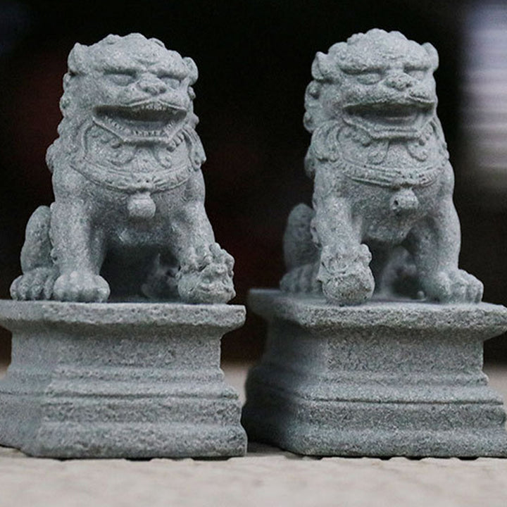 Buddha Stones León Fu Foo Perros Elefante Proteger del mal Bendición Decoración del hogar