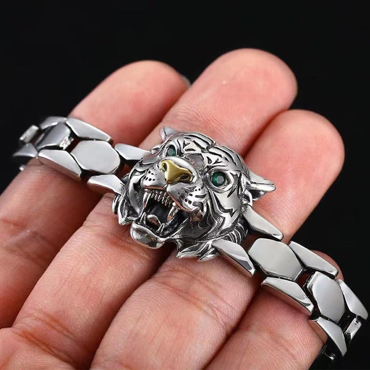Pulsera curativa con diseño de cabeza de tigre de Buddha Stones