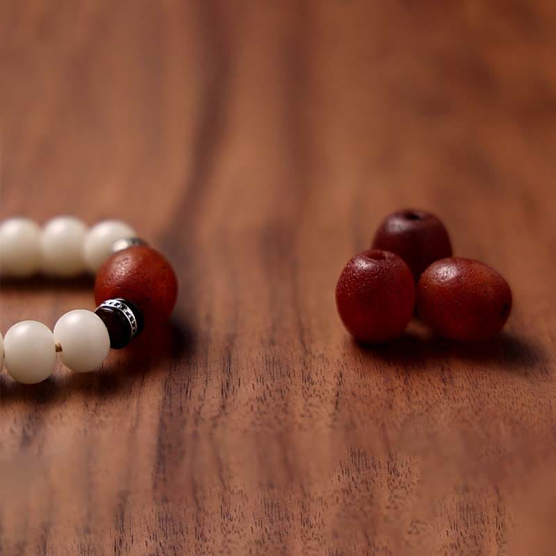 Buddha Stones Tíbet 108 cuentas Mala semilla Bodhi Bagua Vajra Dzi cuentas ágata gris pulsera de riqueza