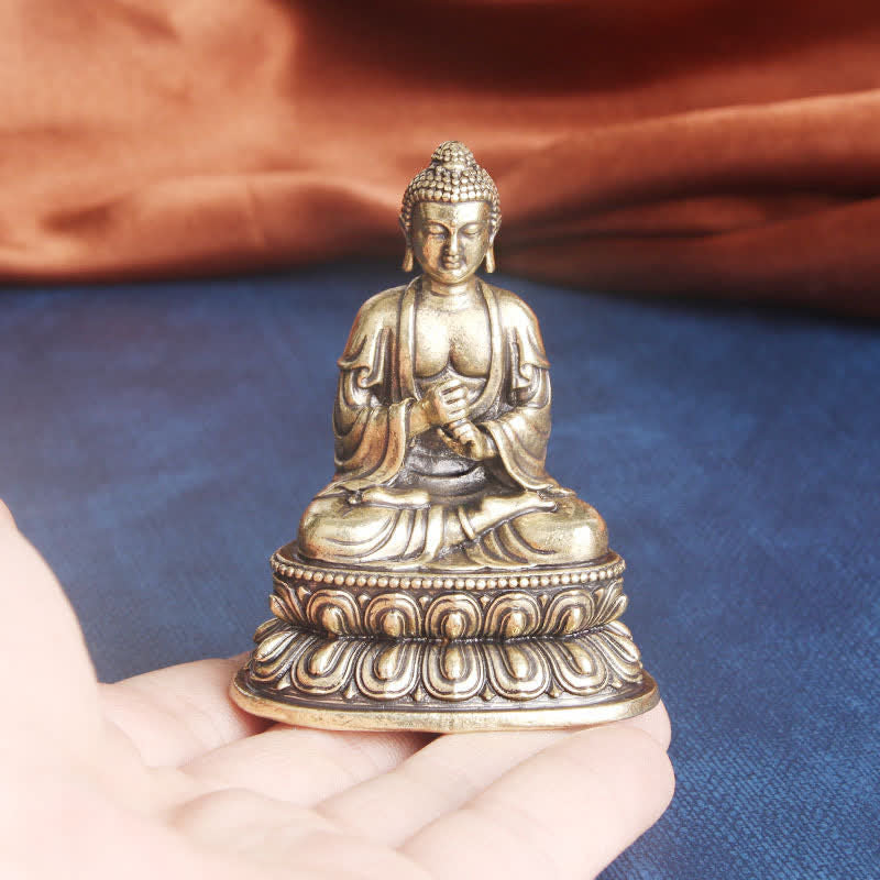 Estatua decorativa de cobre de la serenidad del Buda Tathagata - image 5