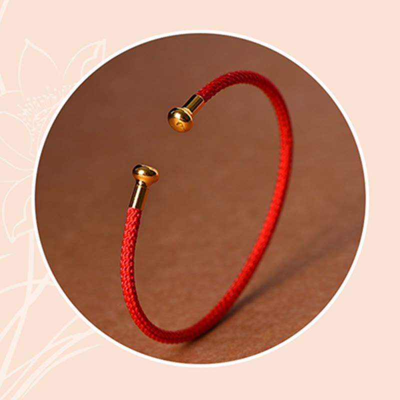 Pulsera de cuerda trenzada de la suerte hecha a mano con diseño simple de Buddha Stones - image 6