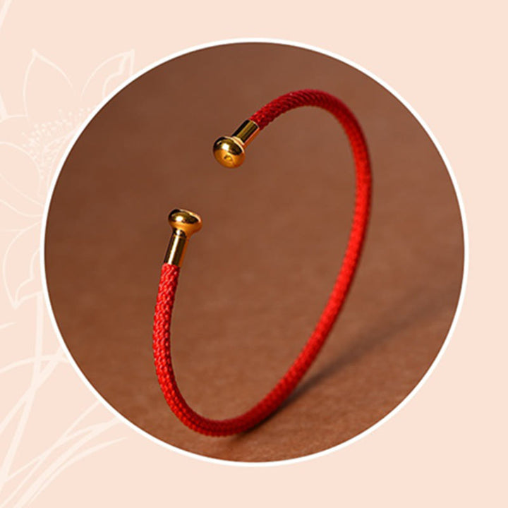 Pulsera de cuerda trenzada de la suerte hecha a mano con diseño simple de Buddha Stones - image 6
