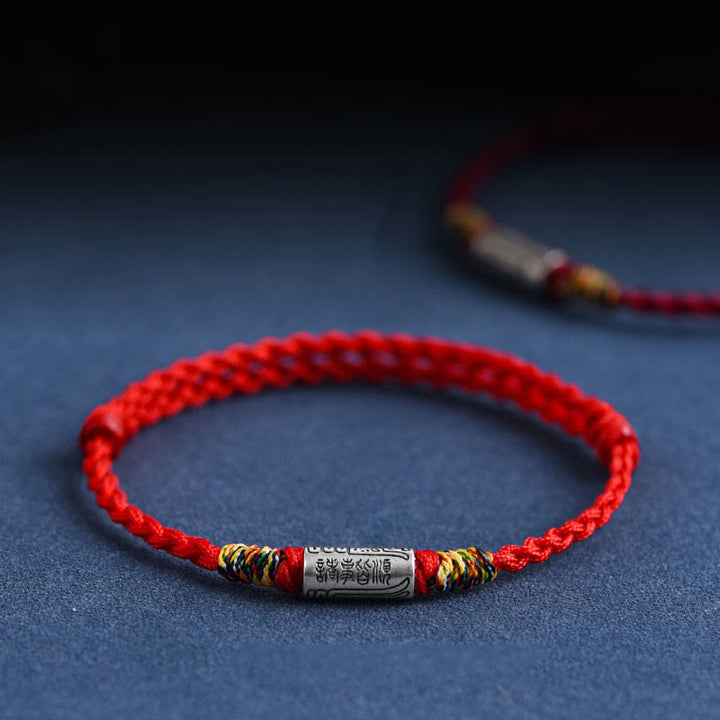 Pulsera tobillera de plata de ley 925 hecha a mano con Buddha Stones, todo va bien, diseño de protección y resistencia - image 0