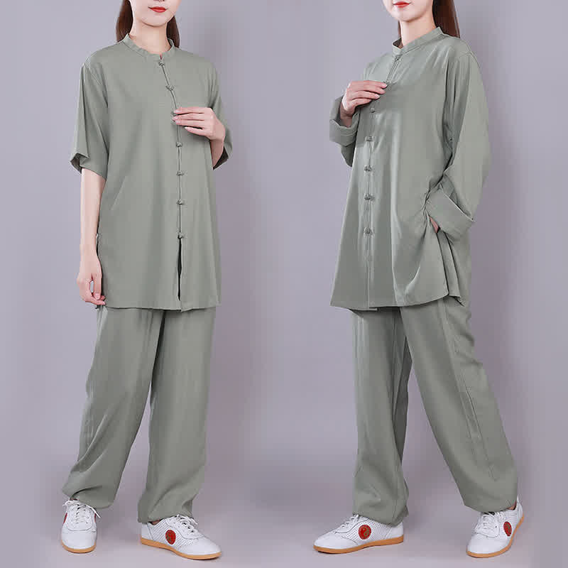 Conjunto de ropa unisex de lino y algodón con Buddha Stones, tai chi, qigong, oración, práctica espiritual zen - image 18