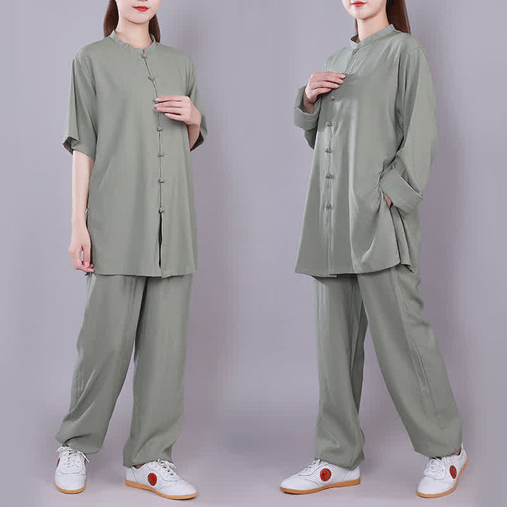 Conjunto de ropa unisex de lino y algodón con Buddha Stones, tai chi, qigong, oración, práctica espiritual zen - image 18