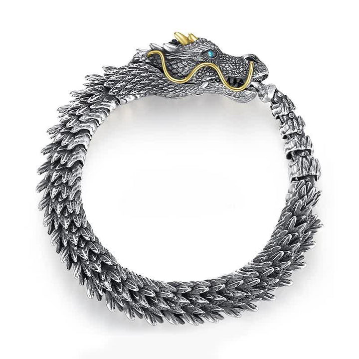 Pulsera de cadena de protección de la suerte con amuleto hecho a mano de dragón nórdico de Buddha Stones