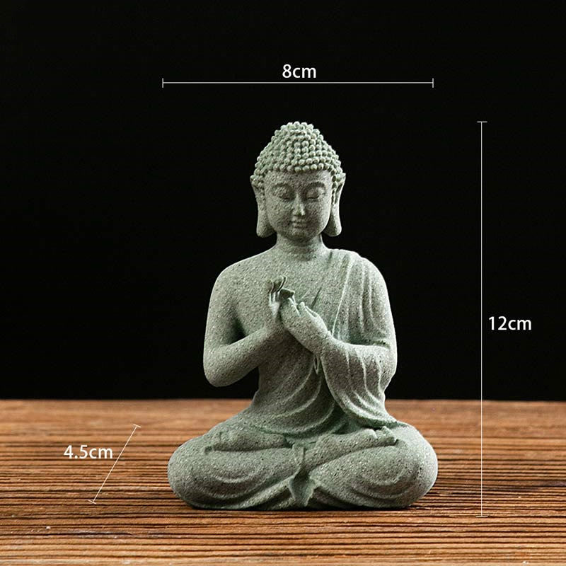 Estatua tibetana de meditación, contemplación, Buda, serenidad, compasión, decoración - Orando 8*4,5*12cm - image 5