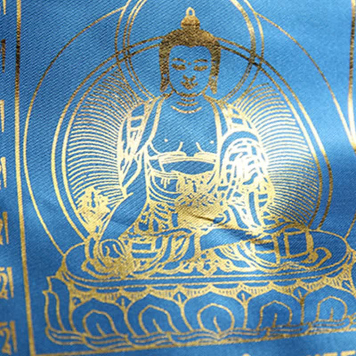 Bandera tibetana de oración al aire libre, 5 colores, caballo de viento, Buda, escrituras propicias