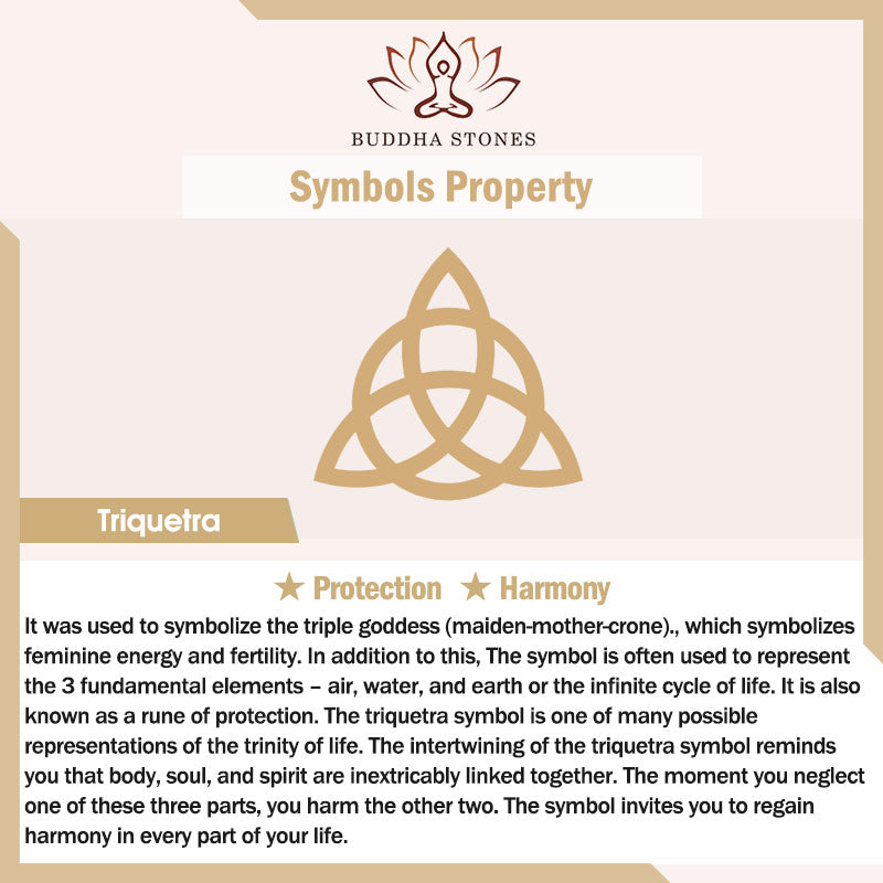 Anillo giratorio calmante de acero titanio Triquetra con nudo triangular de Buddha Stones