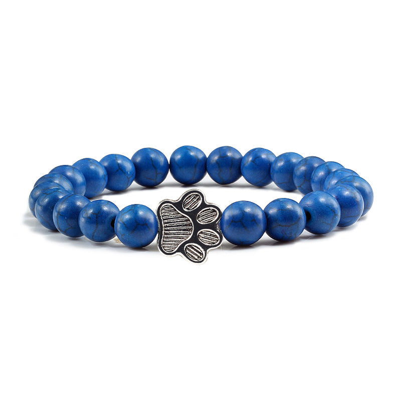 Pulsera de piedra Buddha Stones “Save A Dog” - Cuentas de color azul oscuro - image 12