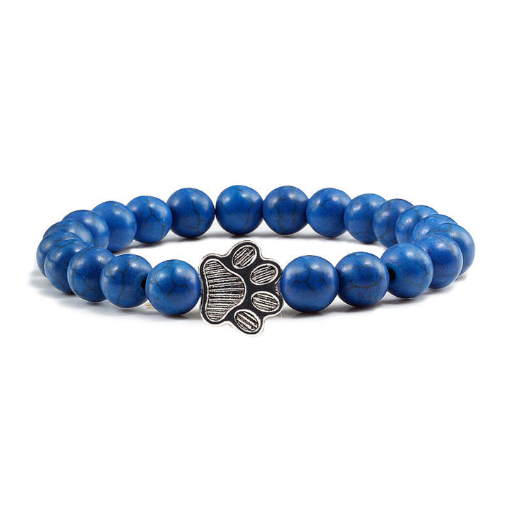 Pulsera de piedra Buddha Stones “Save A Dog” - Cuentas de color azul oscuro - image 12