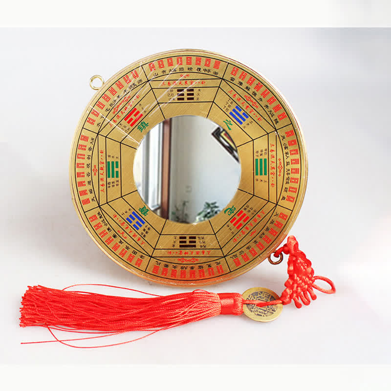 Mapa Feng Shui Bagua Moneda de cobre Equilibrio anudado chino Mapa de energía - 16 centímetros - Mapa Bagua de los Nueve Palacios - Espejo cóncavo - image 14