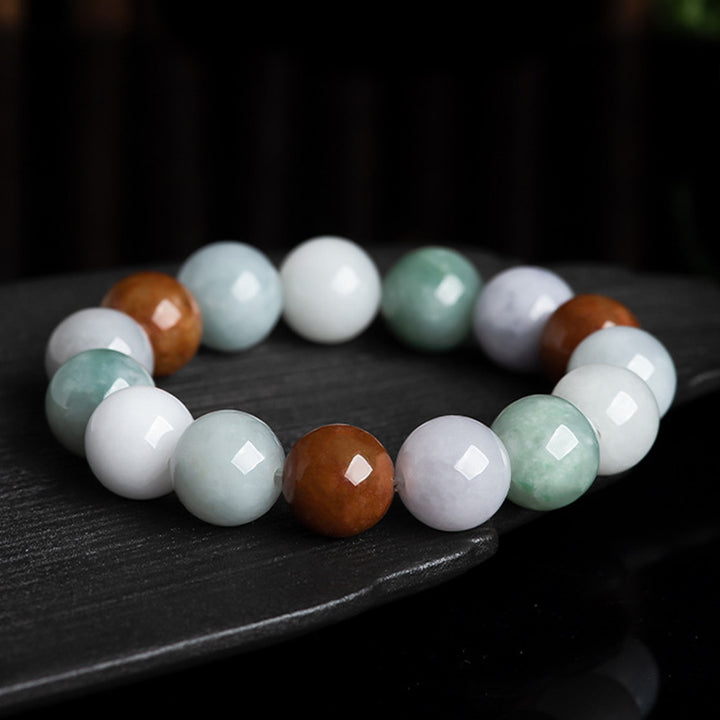 Pulsera de protección curativa de jade natural con Buddha Stones