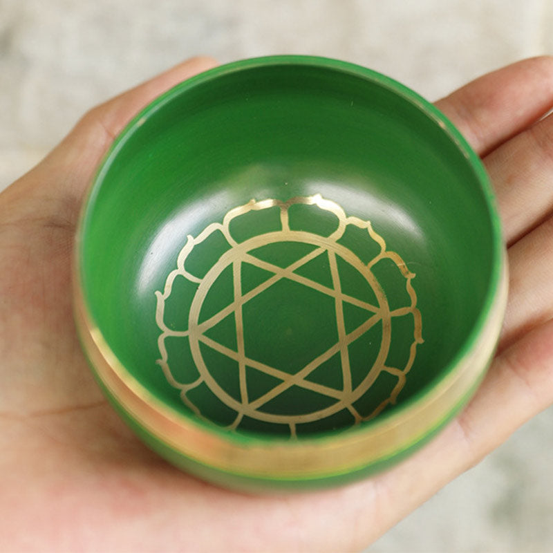 Cuenco con sonido tibetano de Buddha Stones hecho a mano para curación de chakras y meditación de atención plena, juego de cuencos para cantar