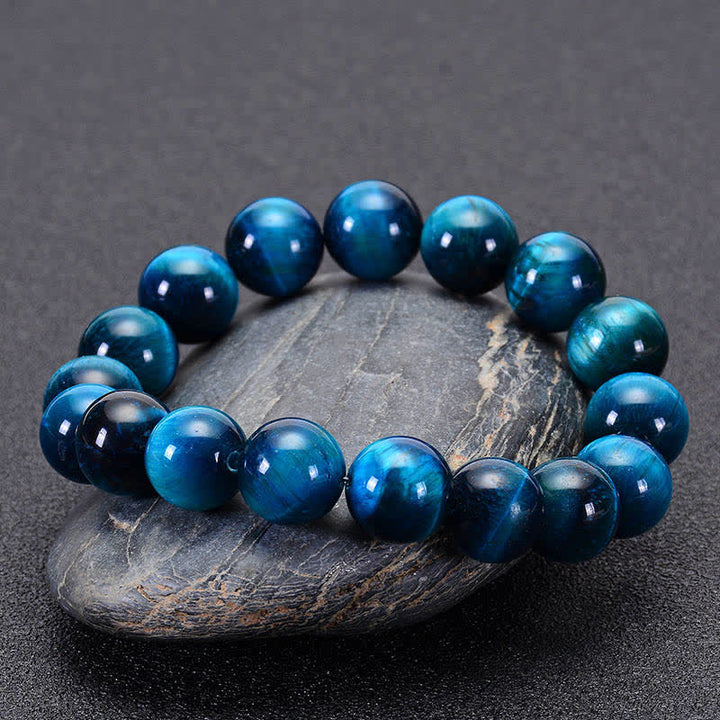 Pulsera de protección de ojos de tigre azul con Buddha Stones