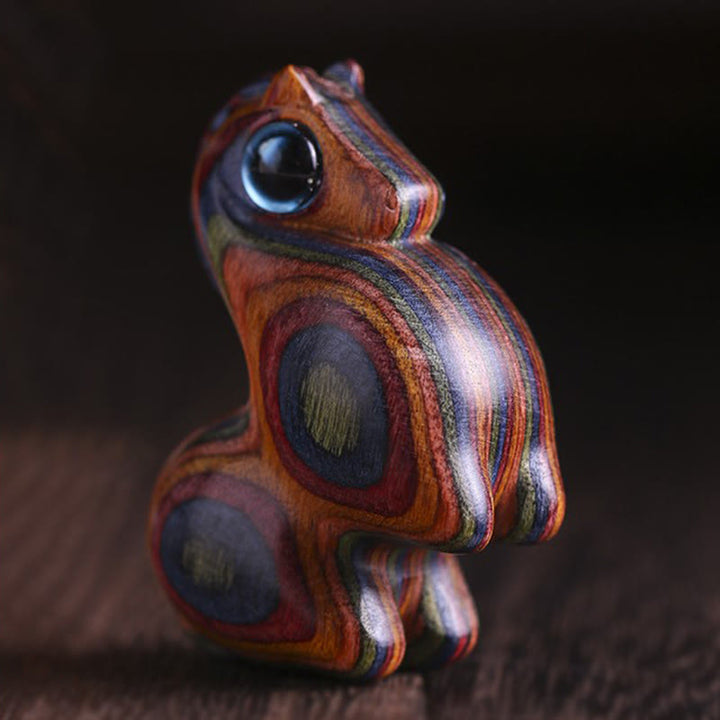 Buddha Stones, hoja pequeña, sándalo rojo, sándalo verde, Mini decoración de protección de caballo de la suerte