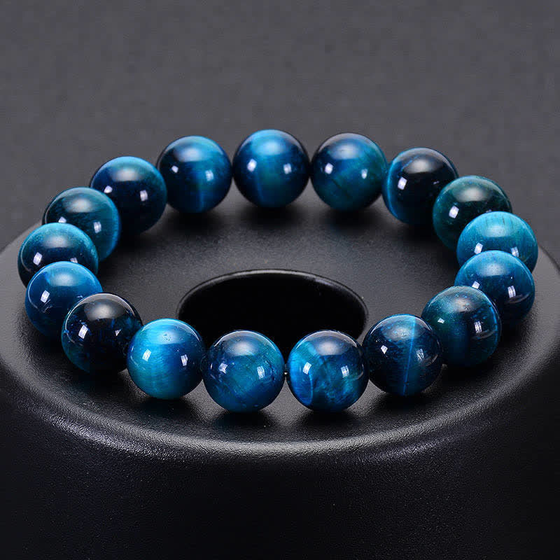 Pulsera de protección de ojos de tigre azul con Buddha Stones