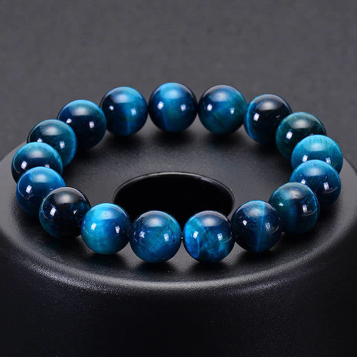 Pulsera de protección de ojos de tigre azul con Buddha Stones