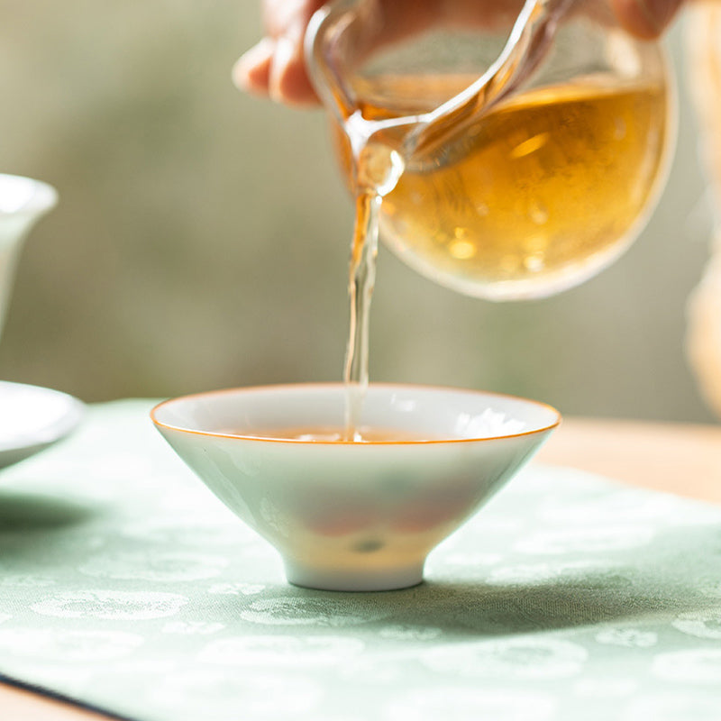 Taza de té de Kung Fu con Buddha Stones, flor de Mandala, pez Koi, pájaro de loto, caquis, 50ml