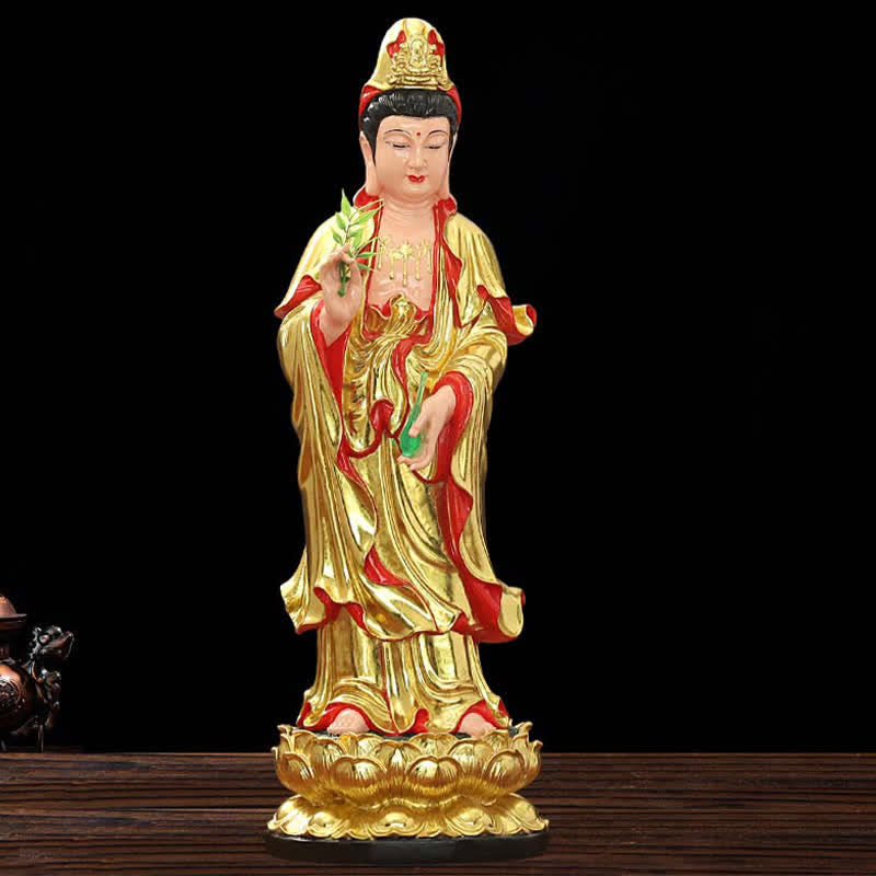 Estatuilla de Chenrezig Bodhisattva Avalokitesvara, estatua de resina de armonía, decoración del hogar - image 1