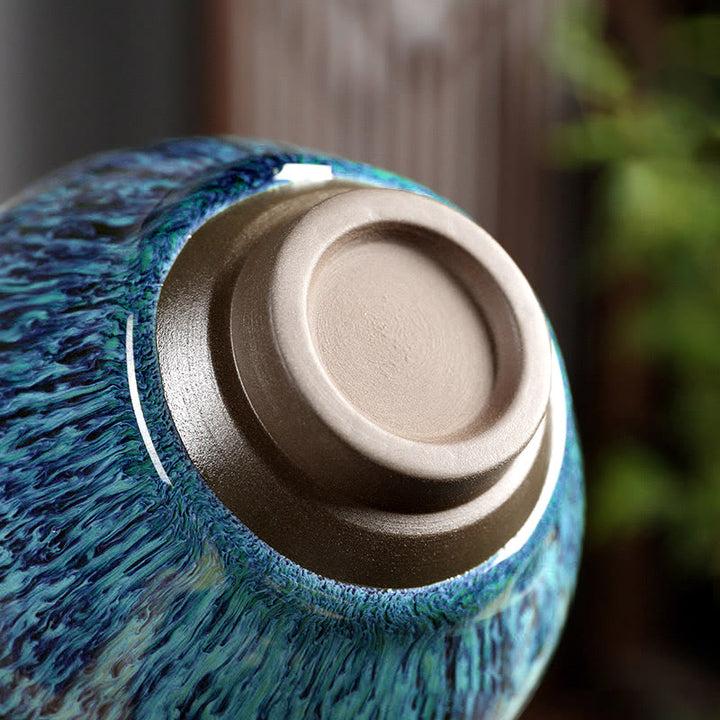 Tazas de té de cerámica multicolor de la ola del océano de la taza de té de las Buddha Stones