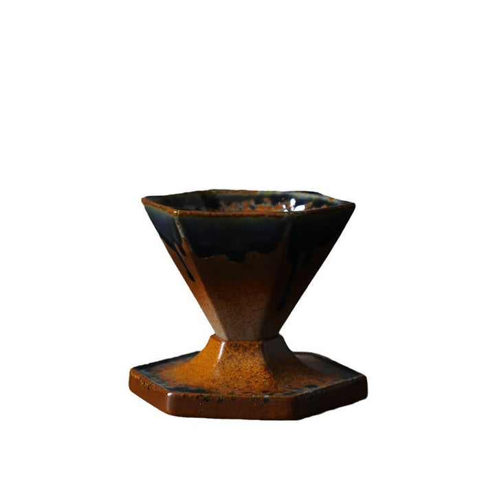 Taza de café y té de cerámica con diseño hexagonal de Buddha Stones, taza de café con base de 170ml