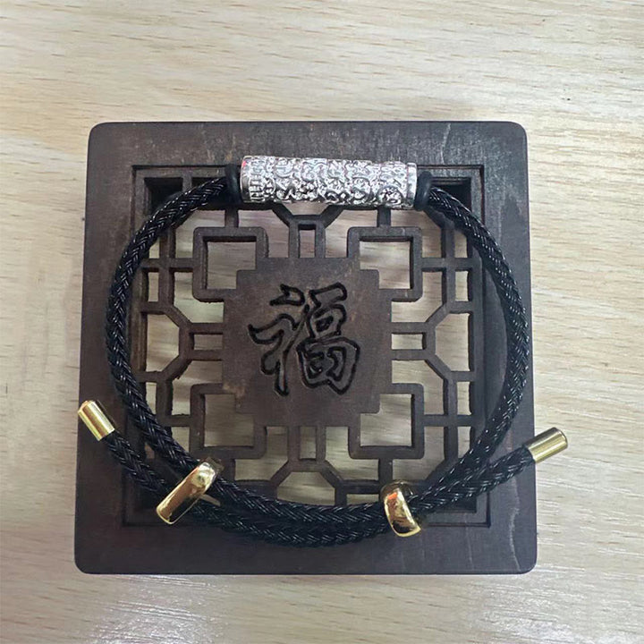 Pulsera trenzada de fuerza de protección de cuerda Tai Sui hecha a mano con Buddha Stones Tíbet