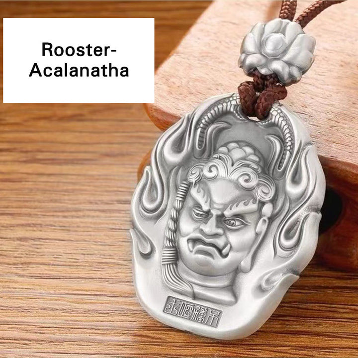 Buddha Stones del zodiaco chino, Buda natal Om Mani Padme Hum, colgante de collar de compasión de loto - Gallo-Acalanatha - image 16