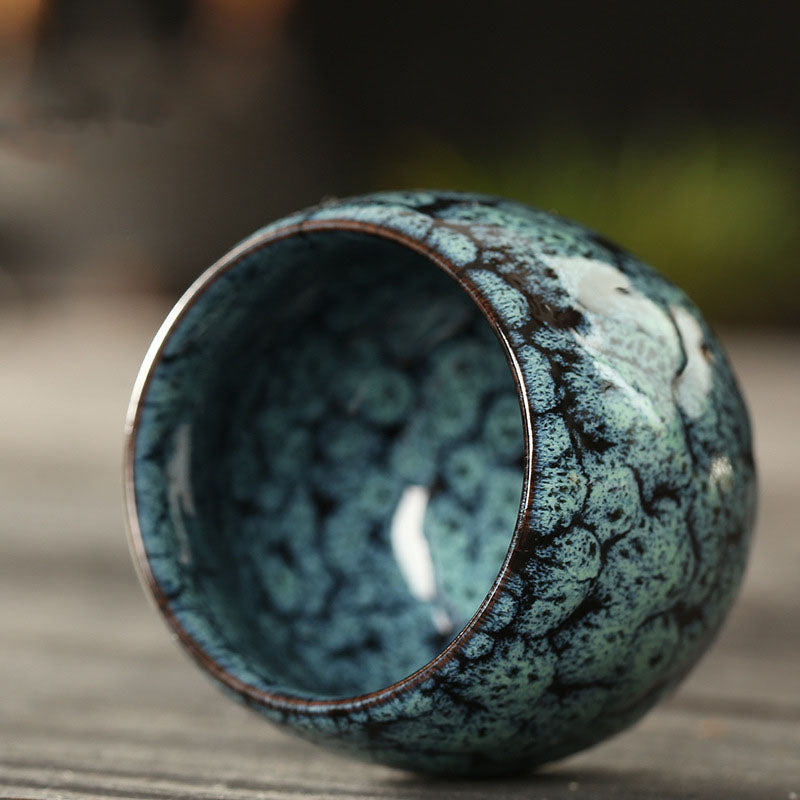 Buddha Stones Simple multicolor cambio de horno chino Jianzhan taza de té de cerámica Kung Fu taza de té 110ml