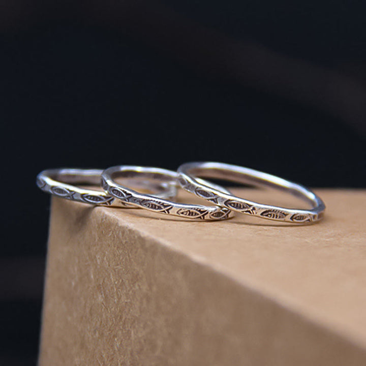 Anillo de plata de ley 925 con Buddha Stones , suerte, pez koi - image 3