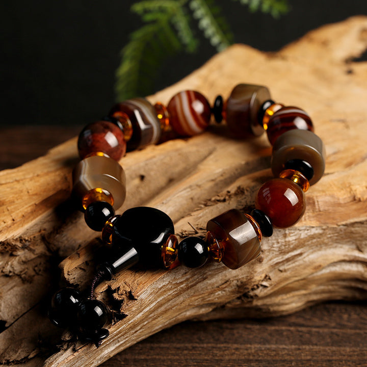 Pulsera de la Suerte de Sardonyx Natural