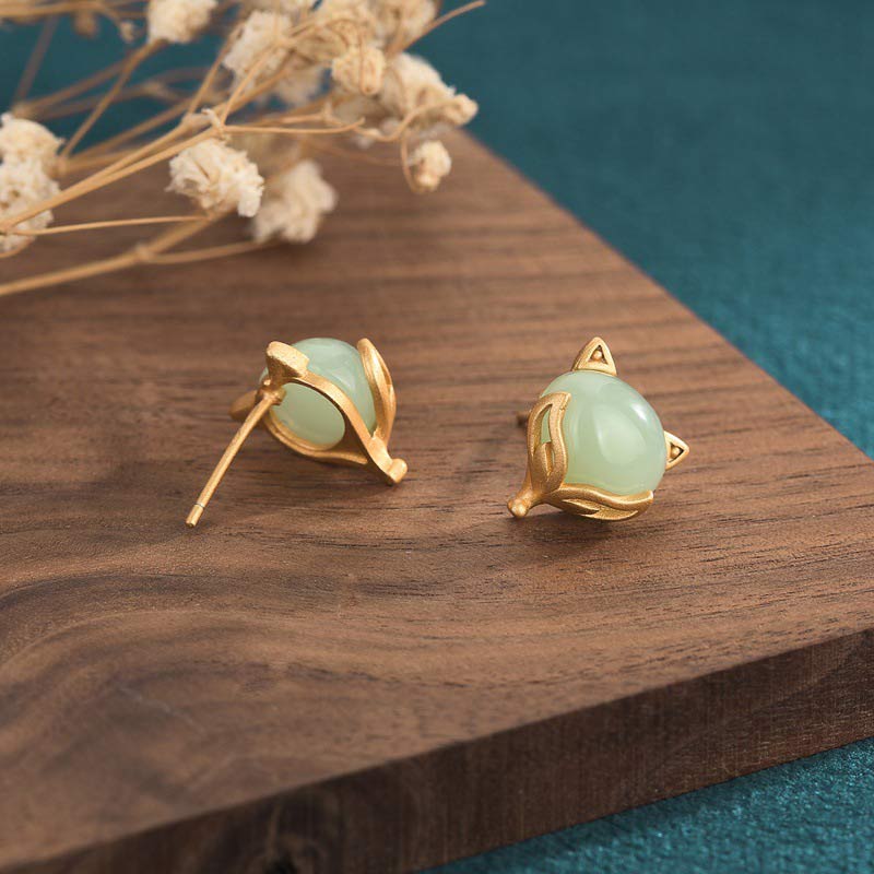 Pendientes de la suerte de jade FengShui con Buddha Stones